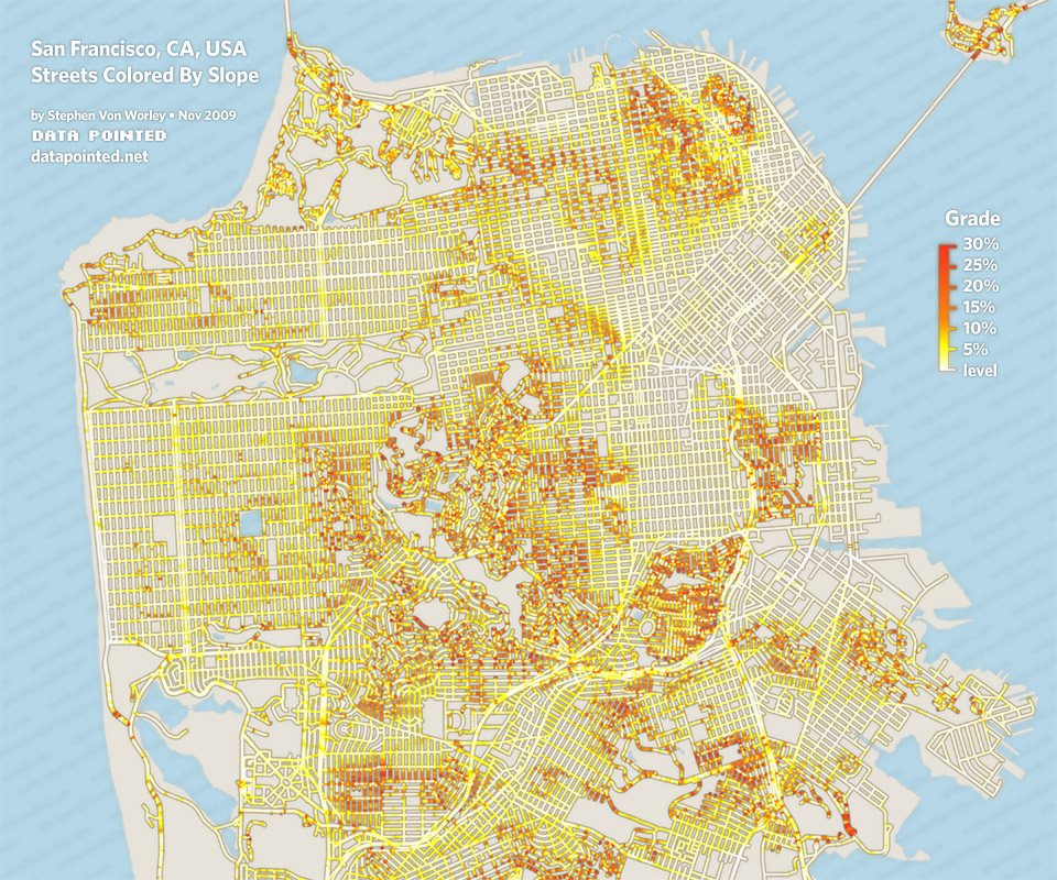 San Francisco Street Slope Map