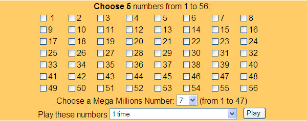 Cockerham's Mega Millions Simulator