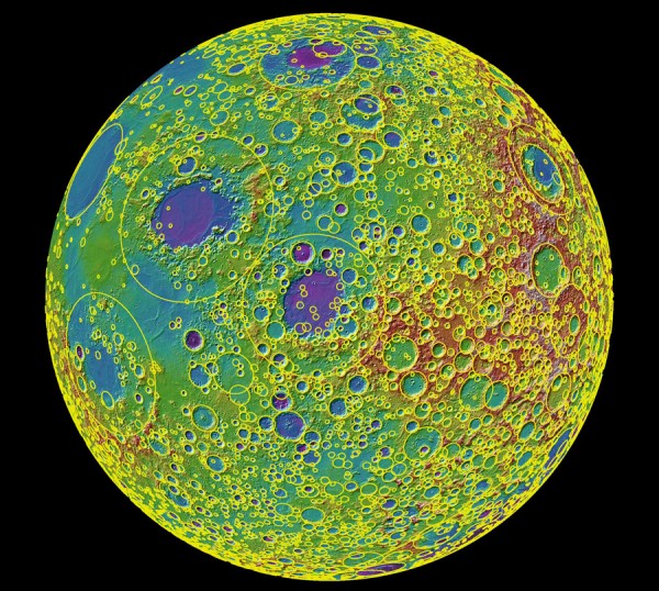 LRO Moon Crater Map