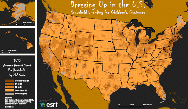 Esri's Costume Spending Map