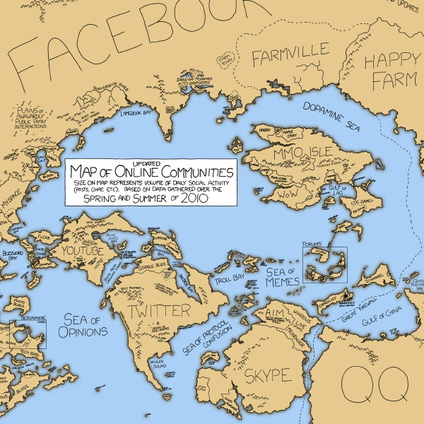 XKCD's Map Of Online Communities