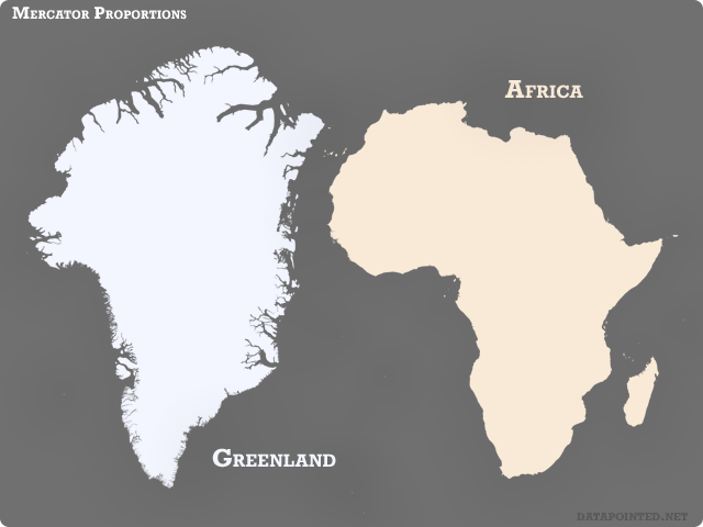 Mercator, Greenland-Africa