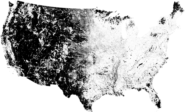 The Mostly Uninhabited United States