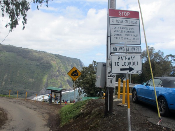 Signs Atop Waipio Valley Road