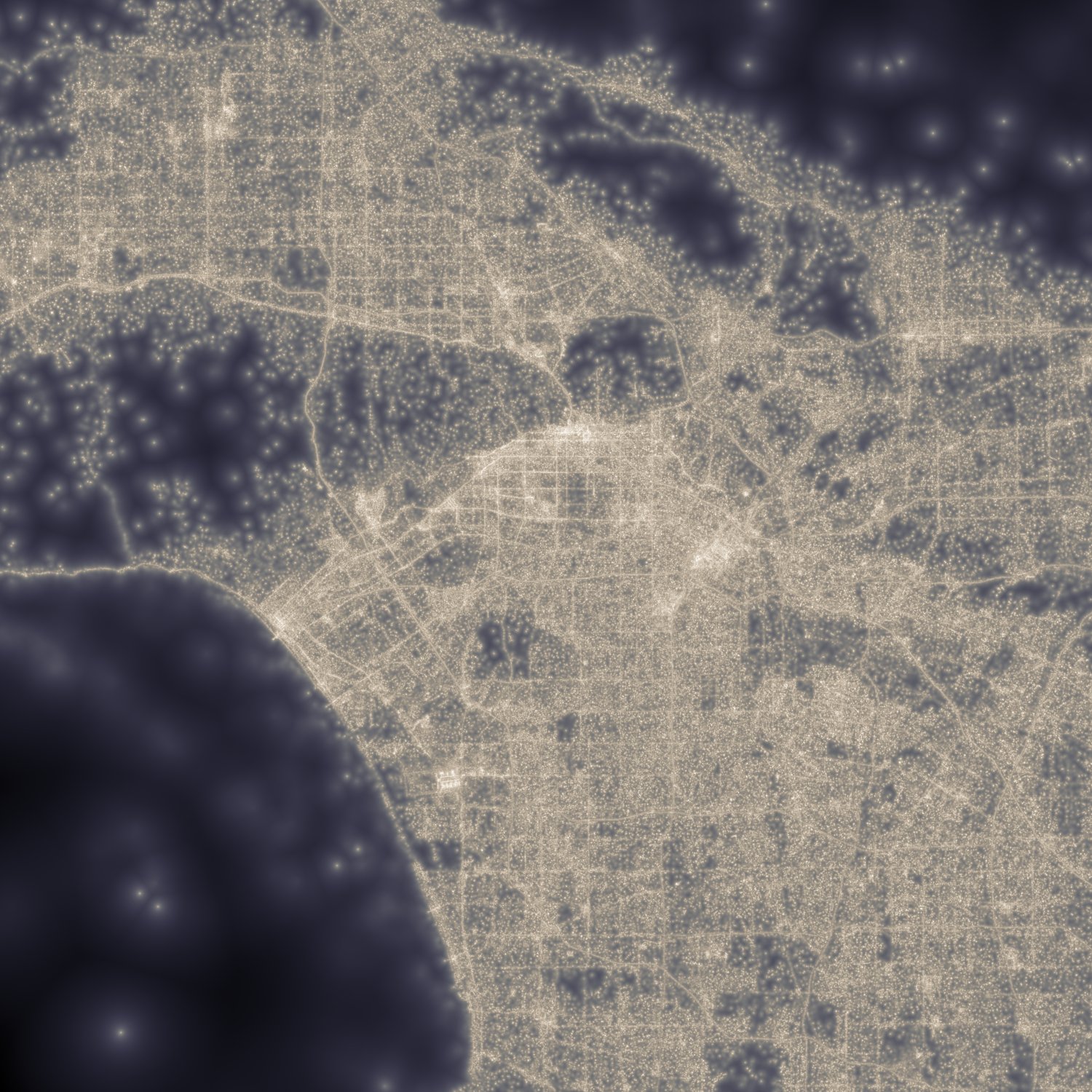 Los Angeles, California, Average Distance To 10 Nearest Tweets